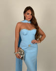 Dress bandage azzurro Soleil