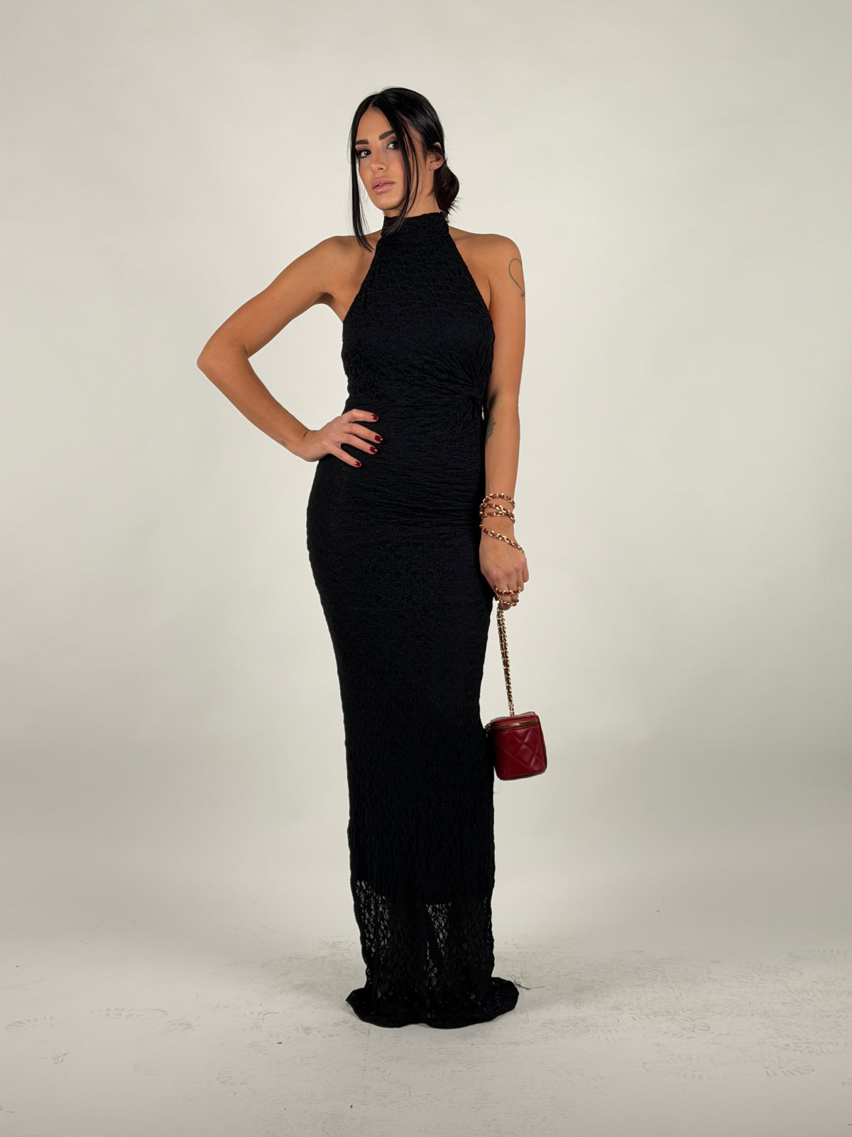 Dress Megan in pizzo nero