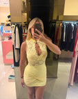 Mini Dress conchiglia giallo