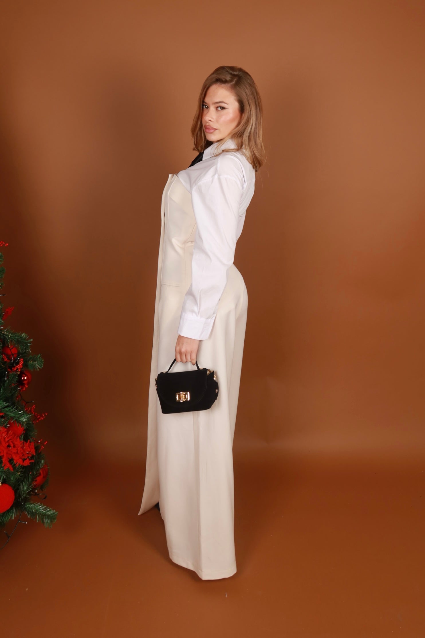 Jumpsuit bustier panna