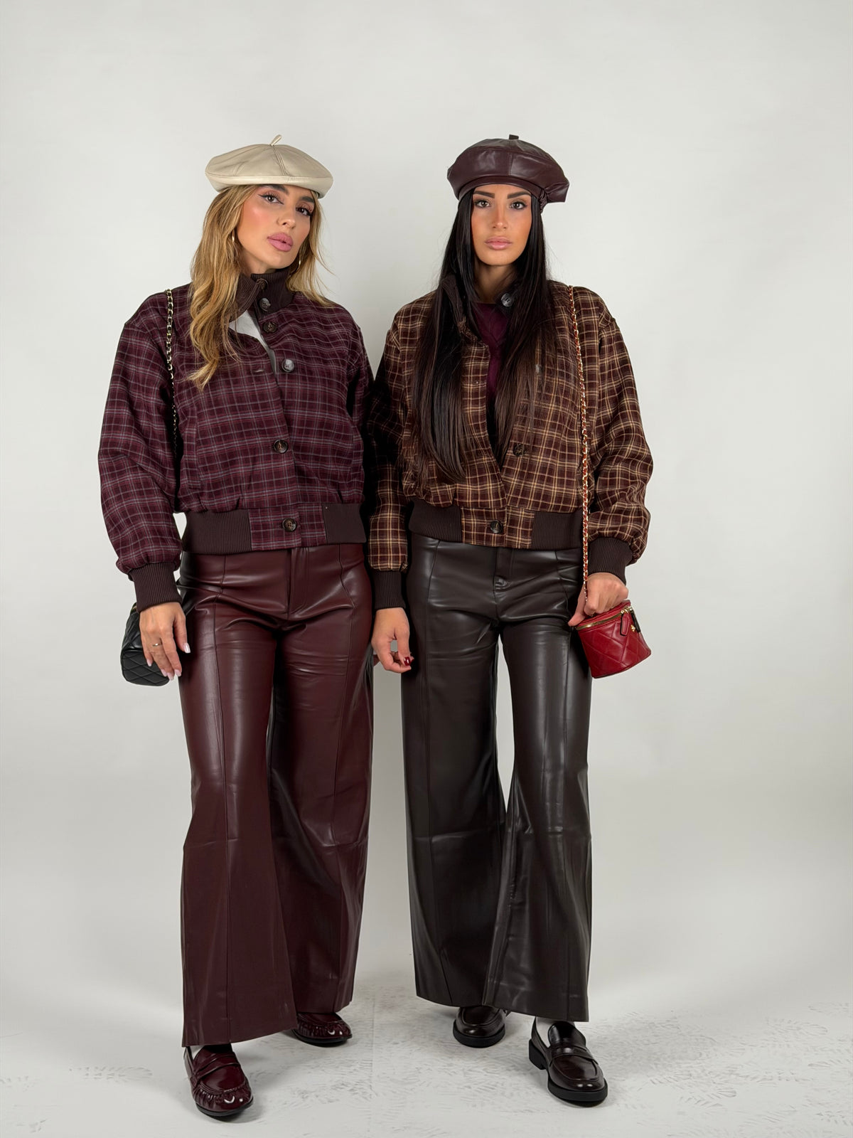 Pantalone in pelle brown