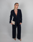 Tailleur kimono Valery blu navy