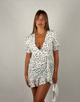 Mini dress pois bianco/nero