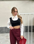 Camicia con Crop Nero