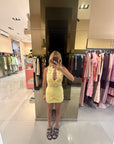 Mini Dress conchiglia giallo