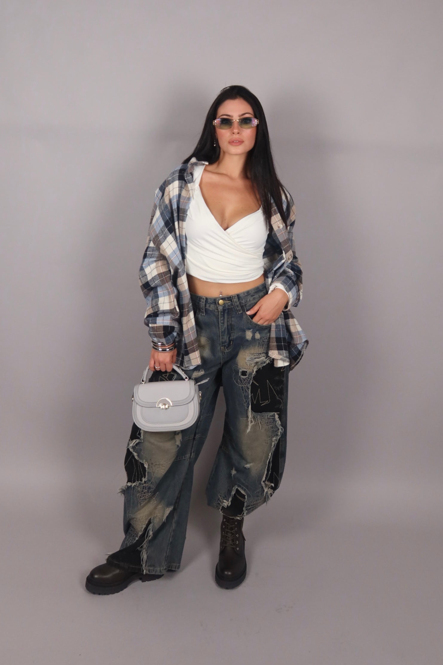 Camicia scotland azzurro/blu