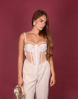 Corsetto nude/bianco