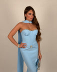 Dress bandage azzurro Soleil