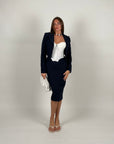Gonna Tubino Rosy blu navy