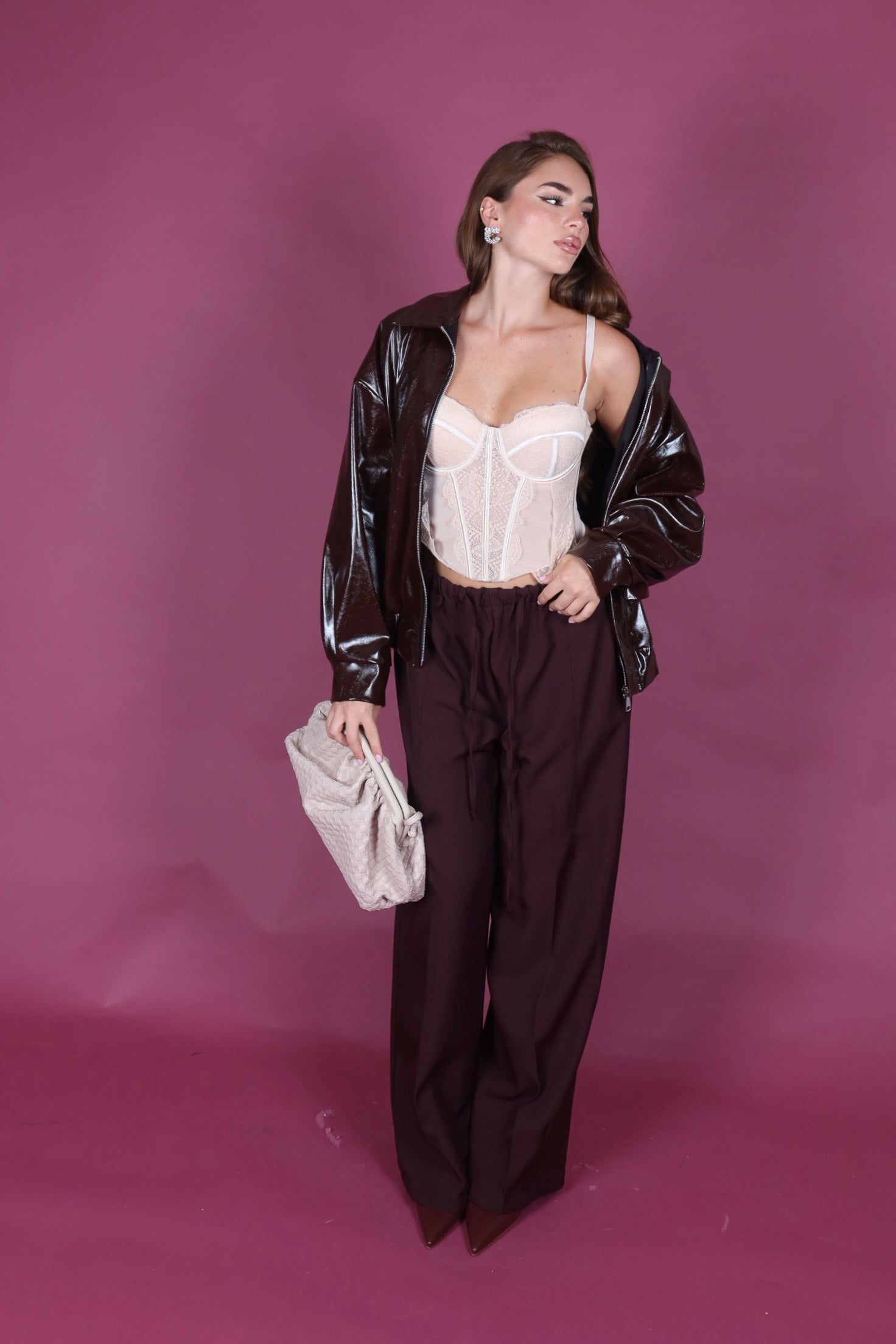 Pantalone basic bordeaux