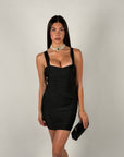 Mini dress bandage simply nero