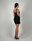 Mini dress bandage simply nero