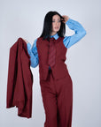 Tailleur tre pezzi bordeaux