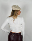 Maglia simply crop bianca