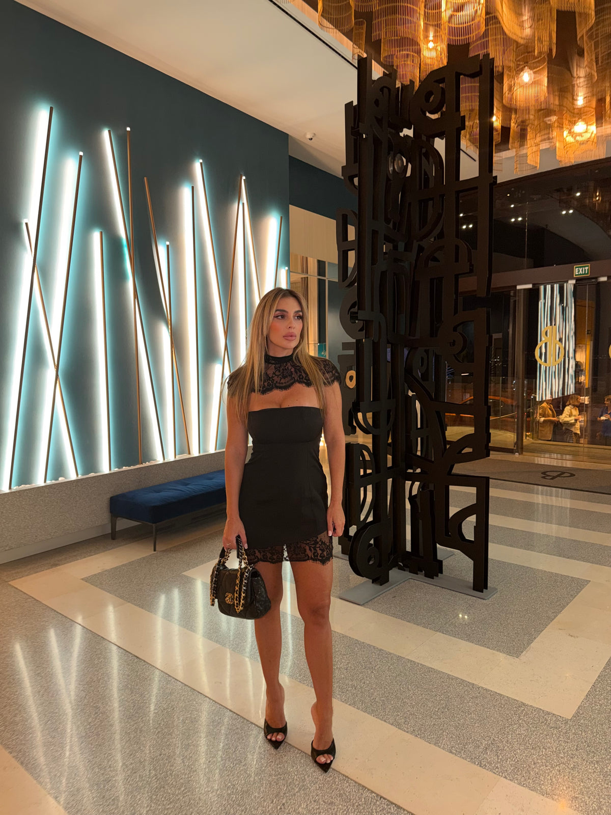 Mini dress kelly nero