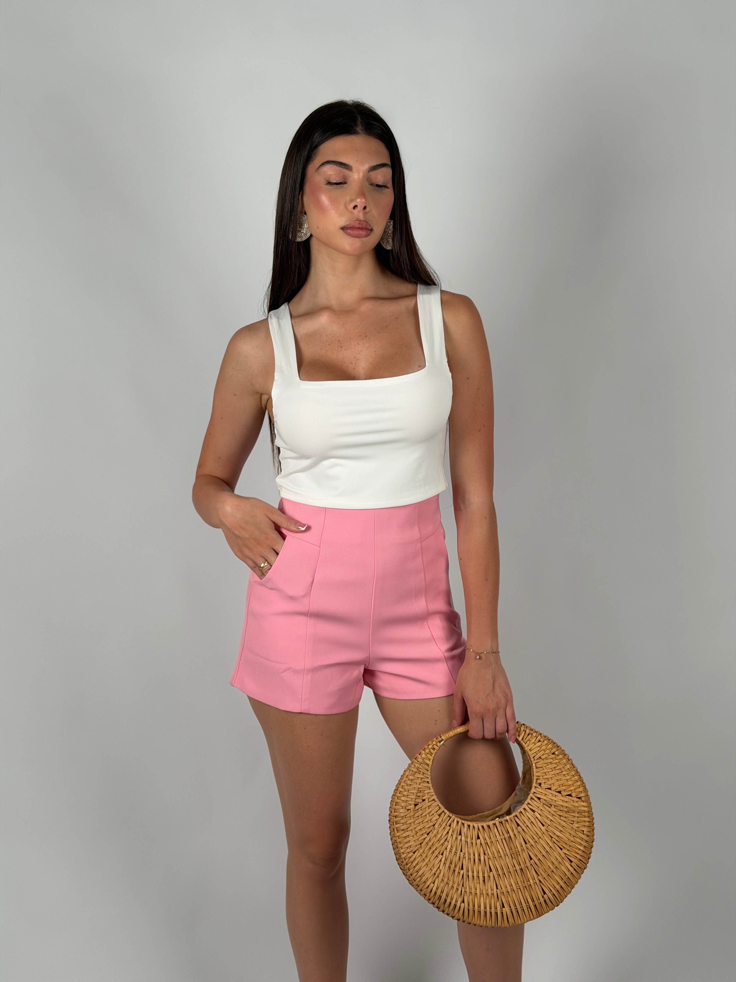 Shorts basic rosa barbie