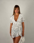 Mini dress pois bianco/nero