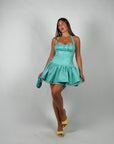 Mini dress dolly verde acqua