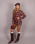 Mini dress Scozia bordeaux