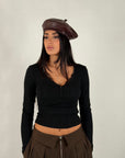 Maglia bottons nera