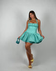 Mini dress dolly verde acqua