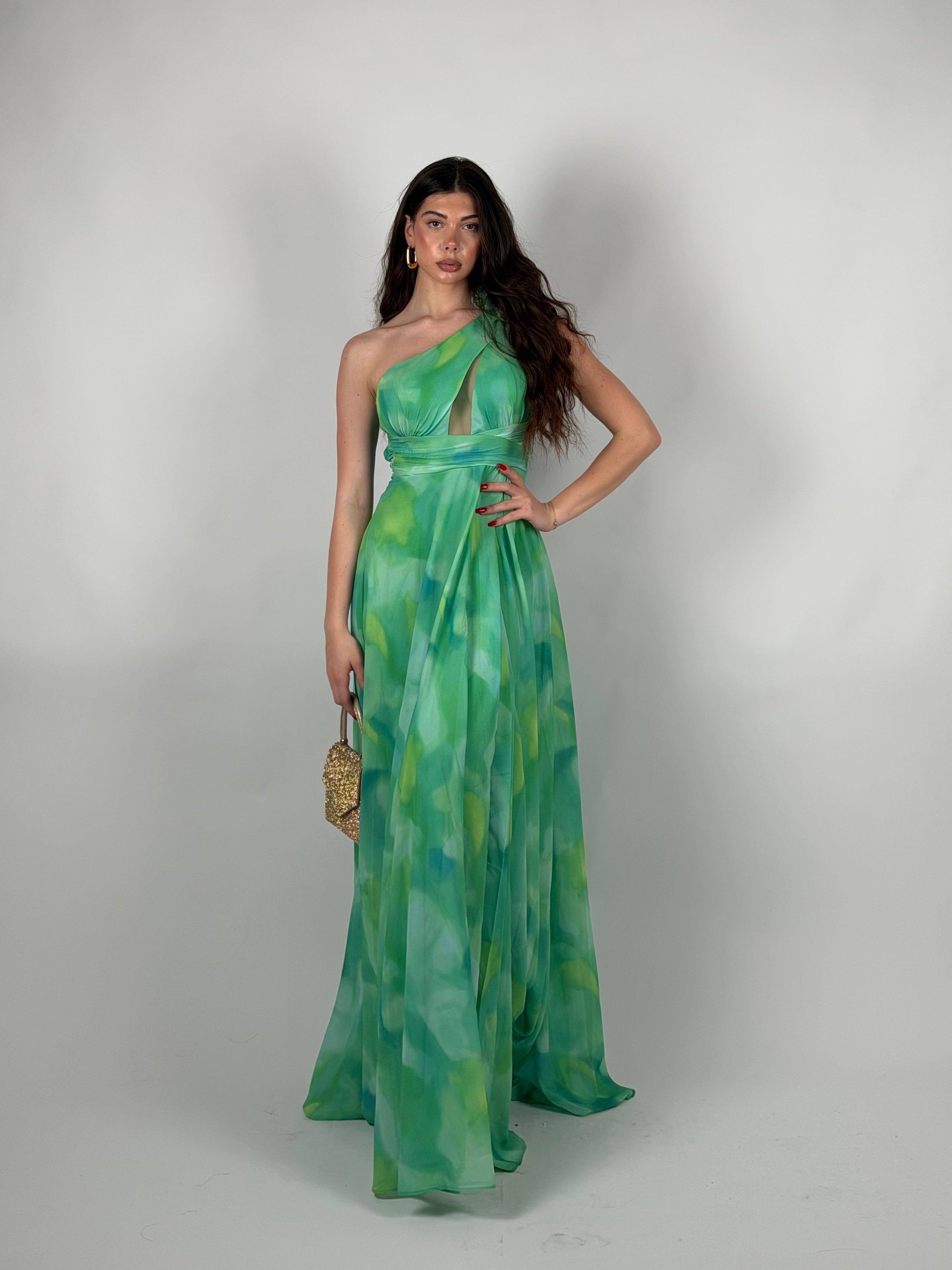 Dress rainbow verde