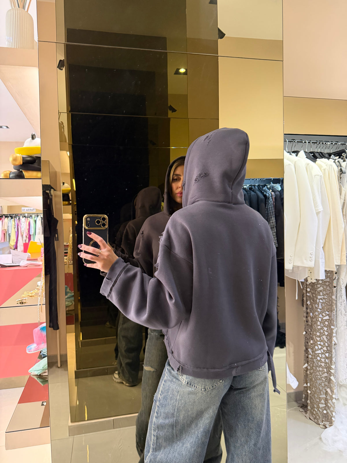 Felpa street style grigia