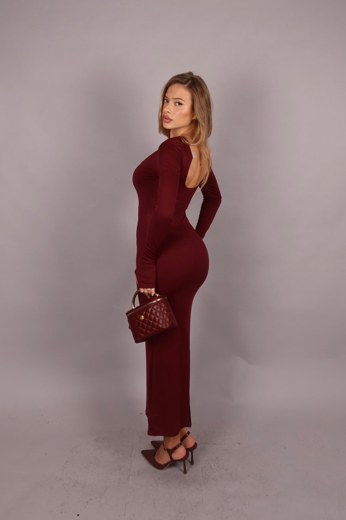 Dress goccia bordeaux