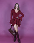 Mini dress Lola bordeaux