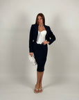 Gonna Tubino Rosy blu navy