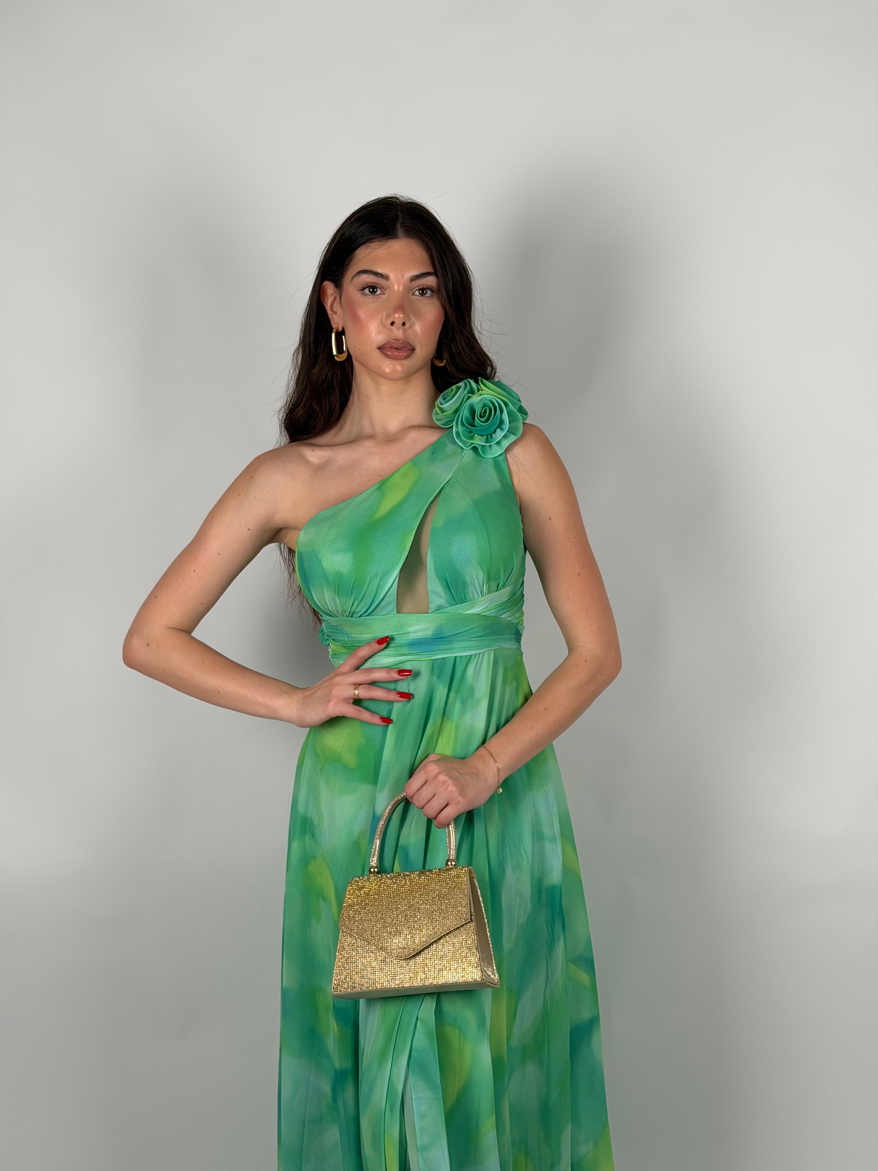 Dress rainbow verde