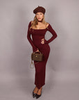 Dress luna bordeaux