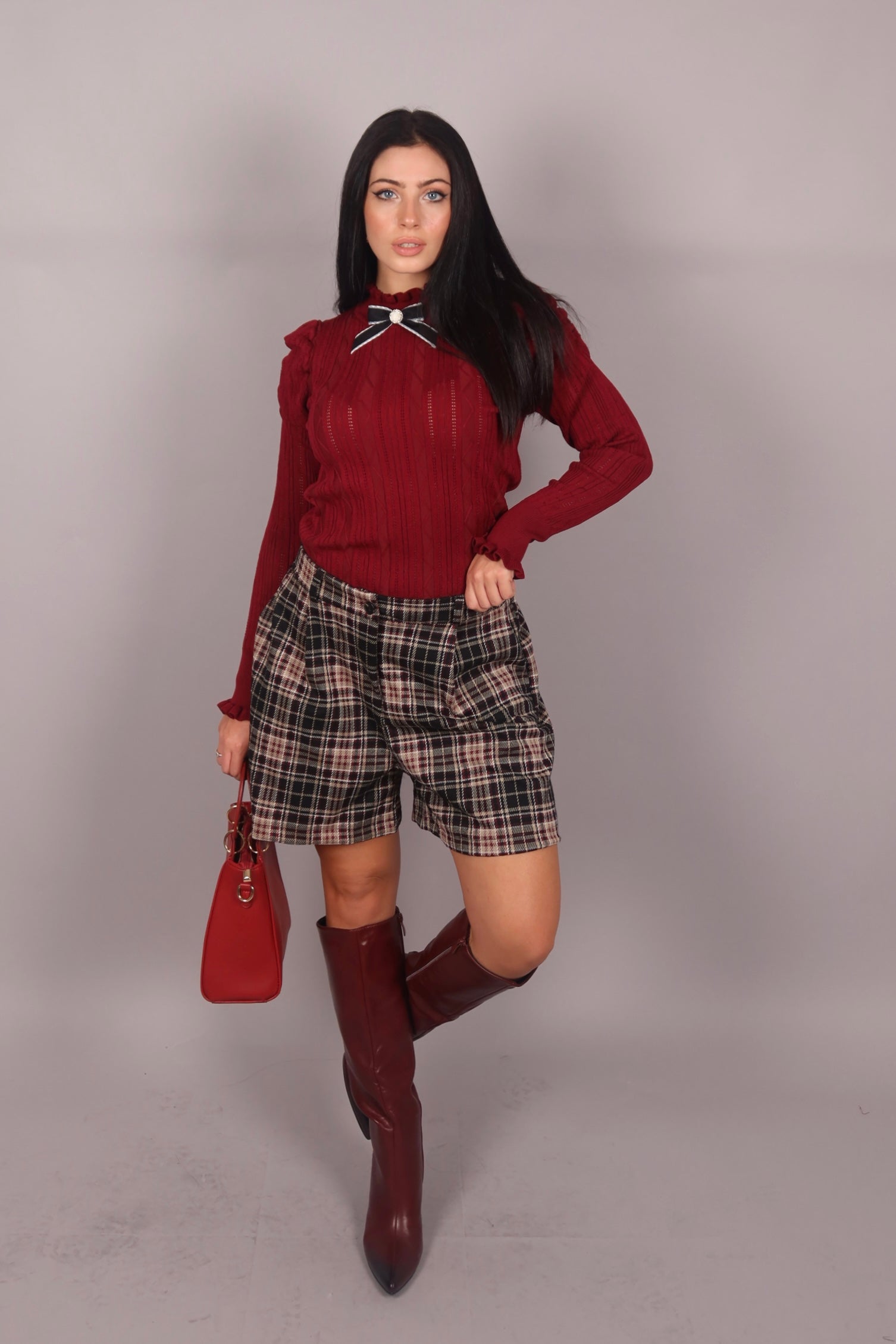 Coordinato London bordeaux /nero