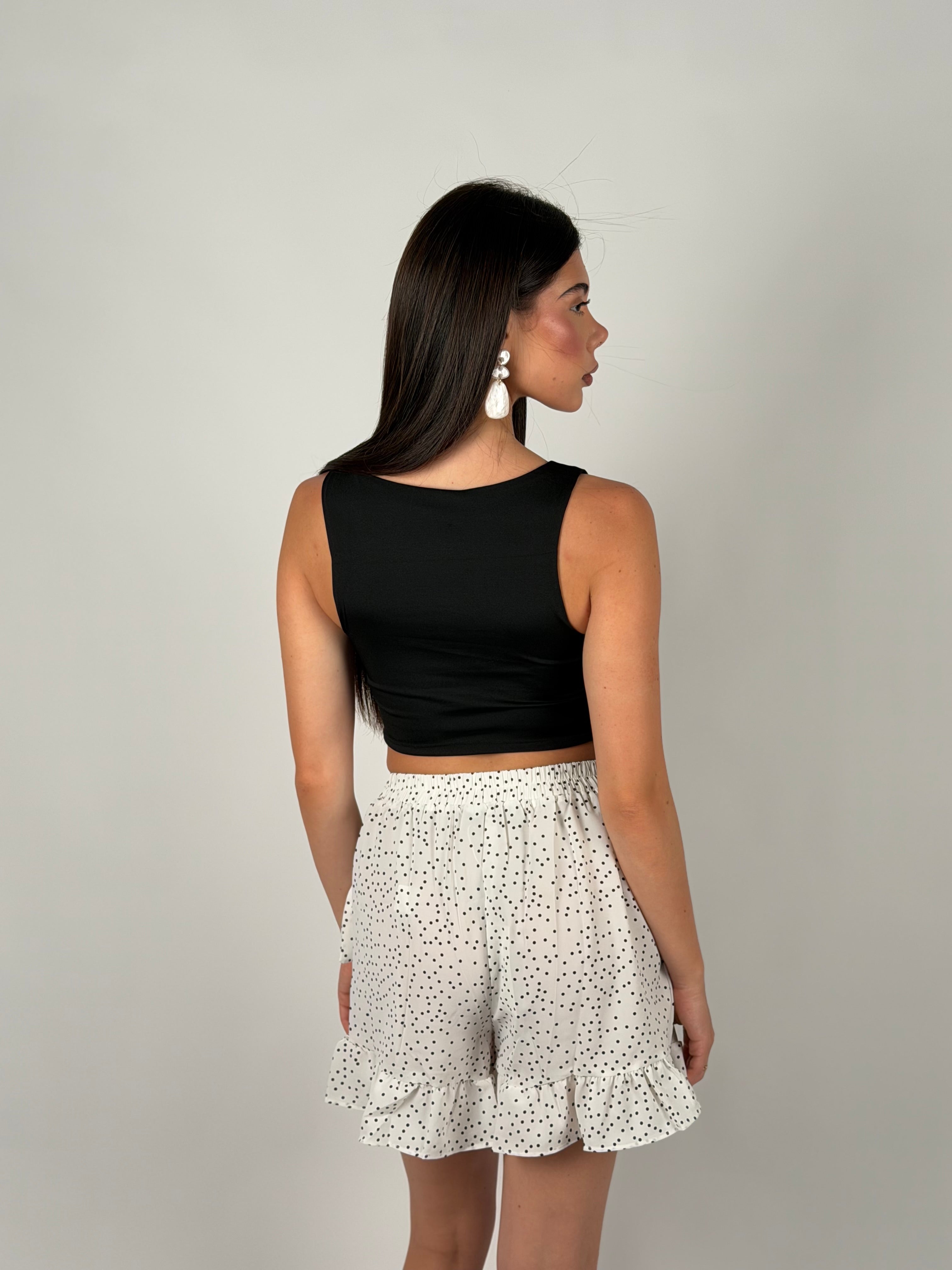 Top crop basic nero