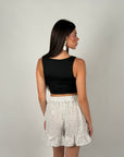 Top crop basic nero