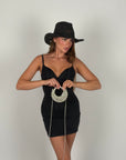 Mini dress contenitivo nero
