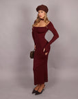 Dress luna bordeaux