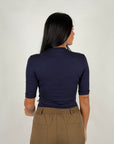 Maglia mezza manica blu