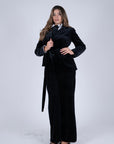 Tailleur velvet nero