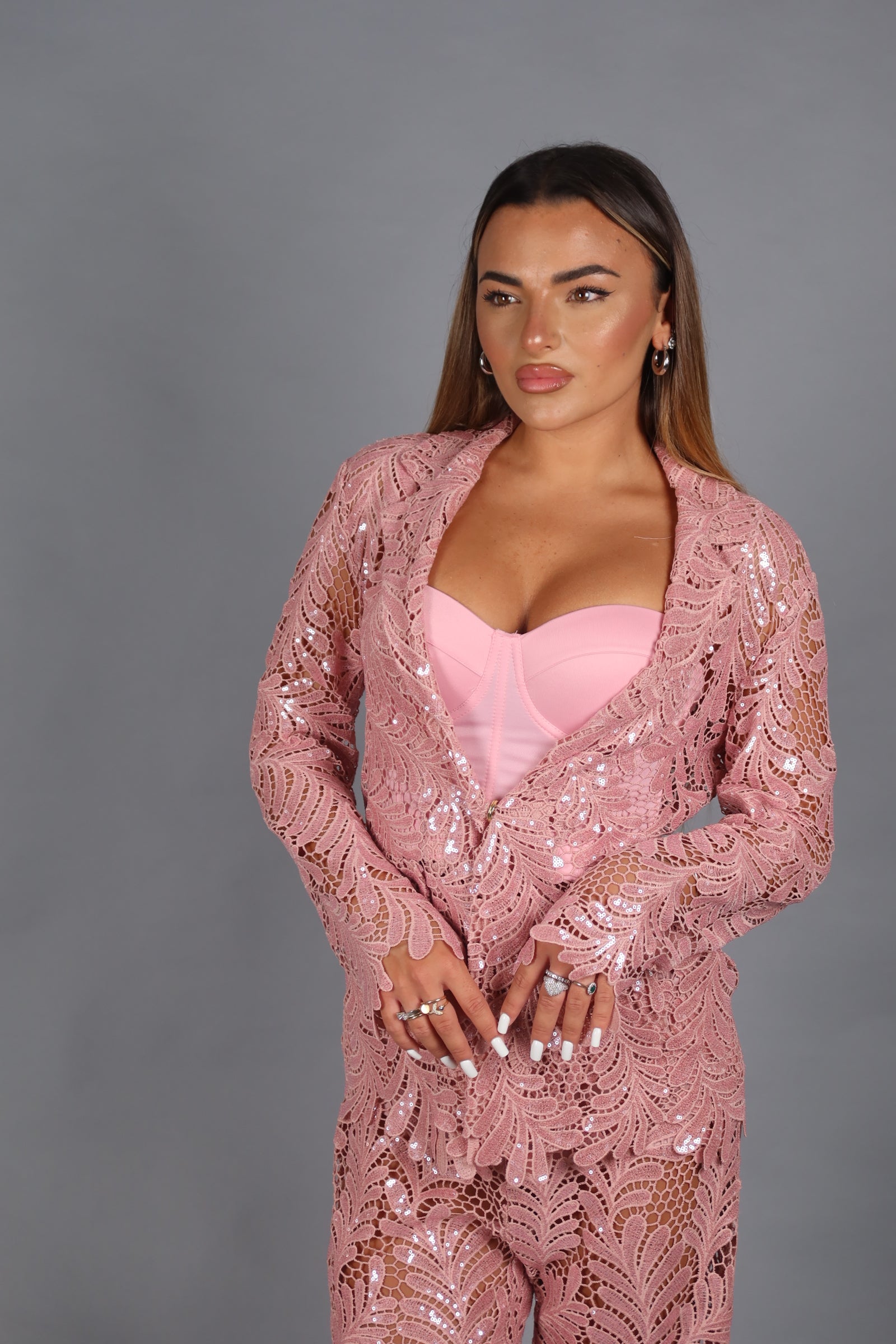 Tailleur macrame Pink