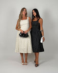 Dress bonton pois bianco