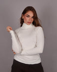 Collo alto basic bianco