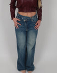Jeans deasy con chiusa trasversale