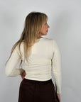 Maglia bottons panna