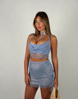 Coordinato Coachella azzurro