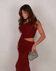 Dress Crystal  bordeaux