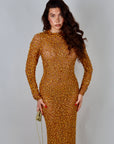 Long dress luxury diamond gold