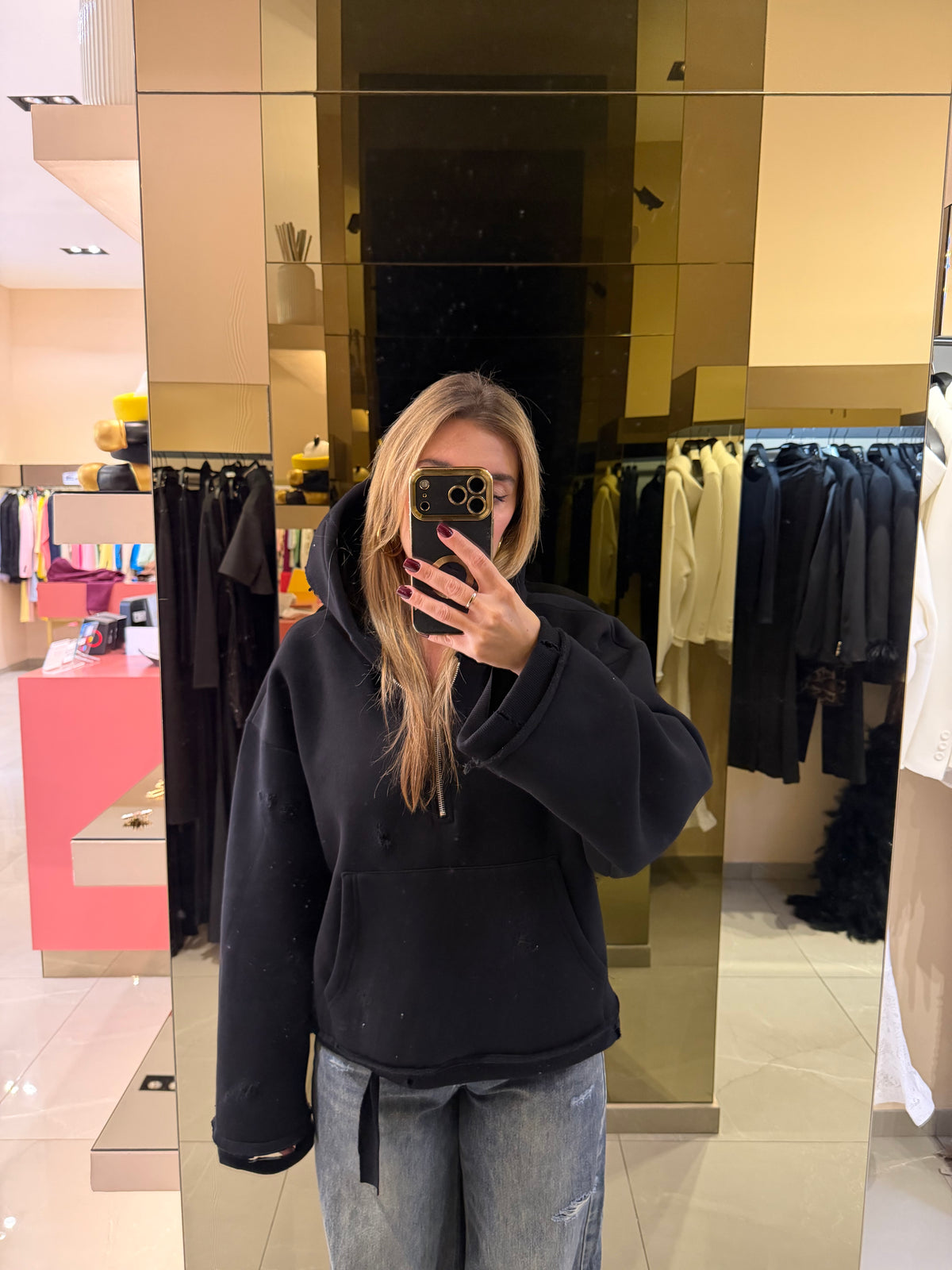 Felpa street style nera