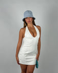 Mini dress white scollo America