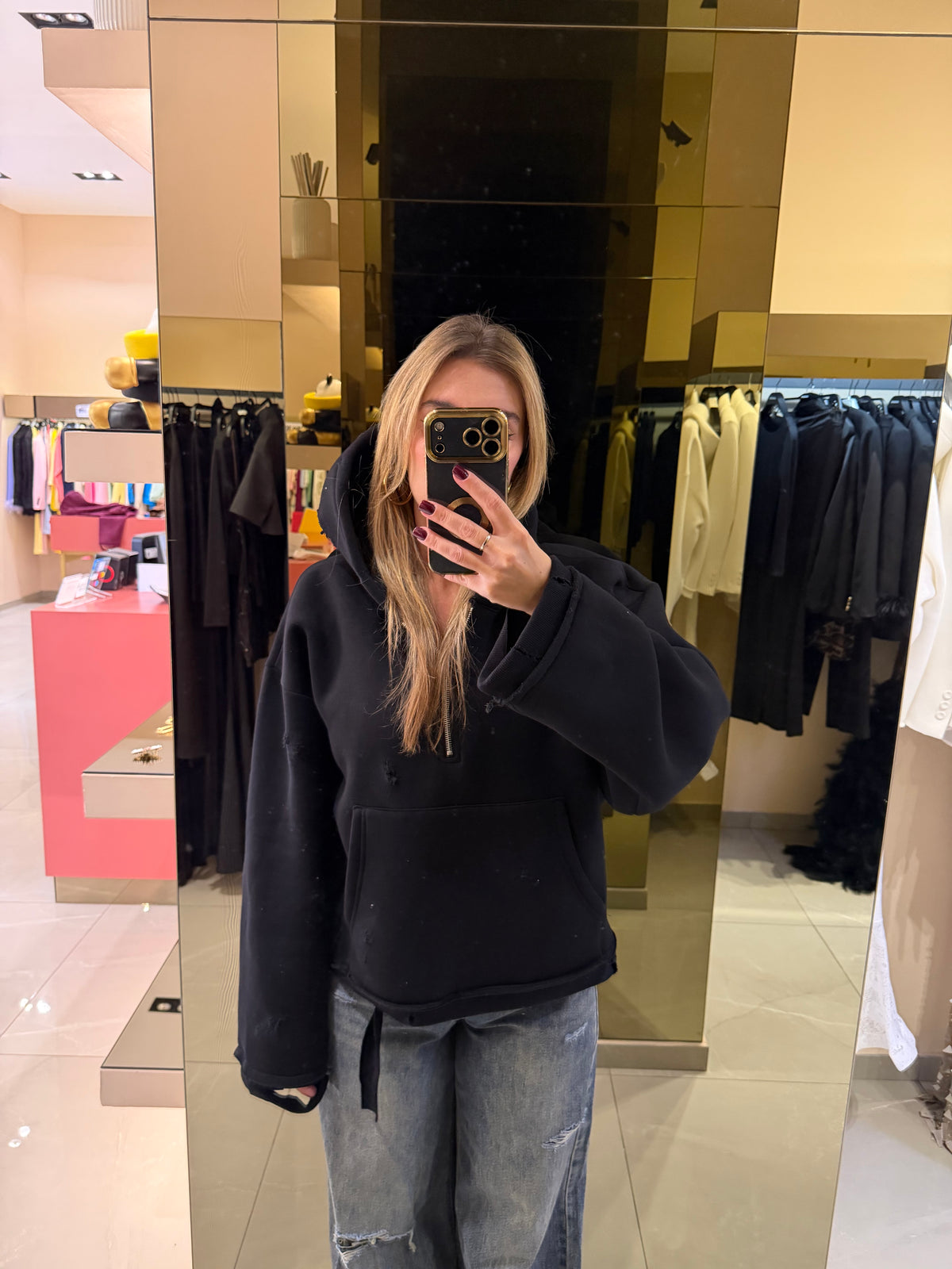 Felpa street style nera